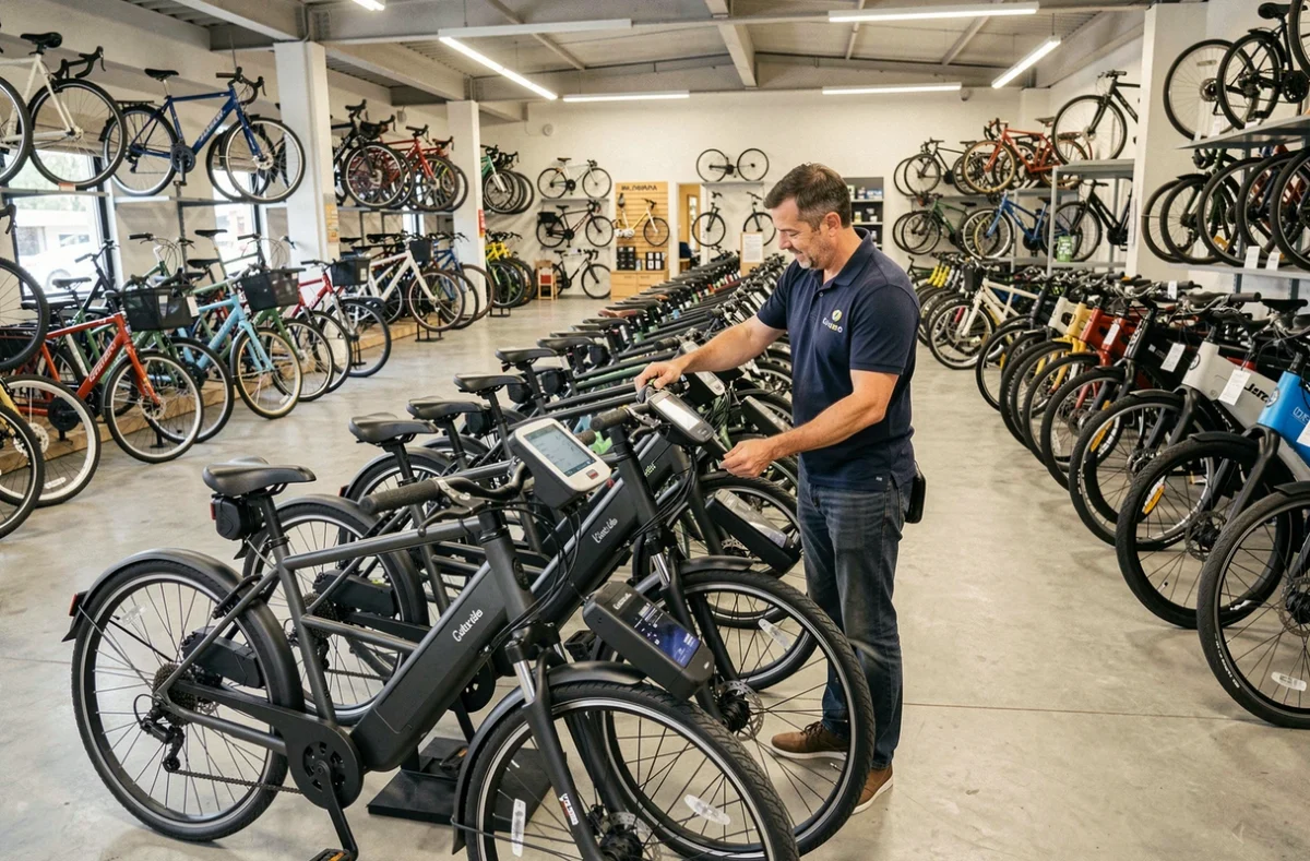 Large choix de vélos classiques et électriques exposés dans le magasin Culture Vélo de Bonneuil-sur-Marne