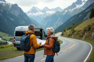 paysages variés d'Europe vus depuis un camping-car en voyage