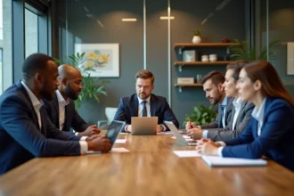 Salle de réunion moderne avec équipements adaptés pour un événement professionnel
