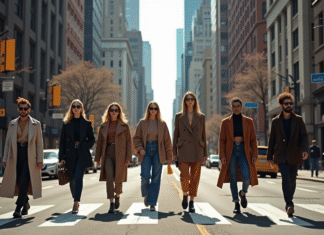 Meilleurs looks du monde 2025 : qui s’habille avec style ? Groupe de personnes à la mode dans une ville moderne