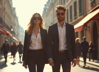 Style 2025 : comment être tendance avec classe et élégance en France Jeune femme et homme mode parisienne 2025 élégante