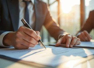 Meilleur statut juridique pour louer un appartement : comparatif complet des options Professionnel signant un contrat de location dans un bureau lumineux