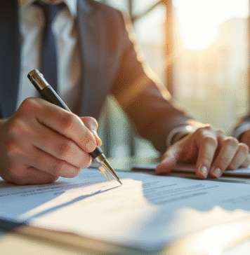 Meilleur statut juridique pour louer un appartement : comparatif complet des options Professionnel signant un contrat de location dans un bureau lumineux